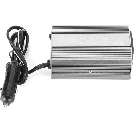 Convertisseur de tension 400W Voiture 12V vers 220V Prise USB Double Chargeur avec Voyant Lumineux (1/5)