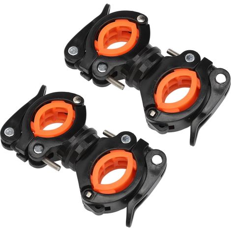 Accessoire de déambulateur Handy Stick Cane Drive avec rotation à 360 degrés pour les personnes âgées, support de canne stable et réglable, matériau ABS pour fauteuils roulants (noir et orange)