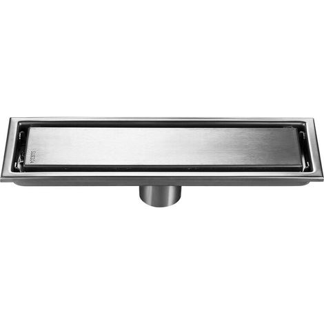 Siphon de sol invisible en acier inoxydable 304 – Drain de douche linéaire 10x20cm – Surface brossée – Étanchéité optimale (1/5)