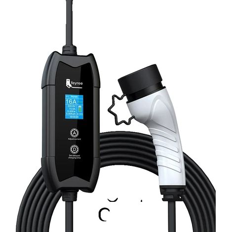Chargeur de VE, Capacité de Charge de 16A, Longueur de Câble de 5m, Type2 (1/2)