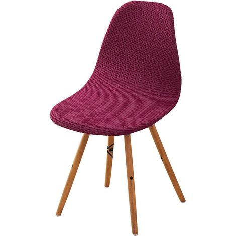 Housses de chaises de restaurant scandinaves, housses extensibles pour chaises de cuisine, bordeaux, lot de 2