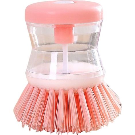 Automatische hydraulische Küchenreinigungsbürste mit Flüssigkeitsspender (Pink)