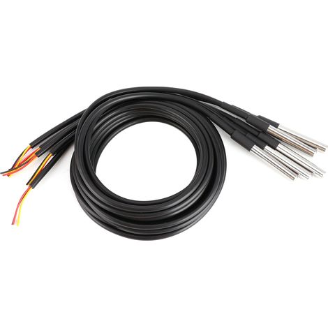 Lot de 5 sondes de température en acier inoxydable, capteur étanche avec câble pour thermomètre (1/5)