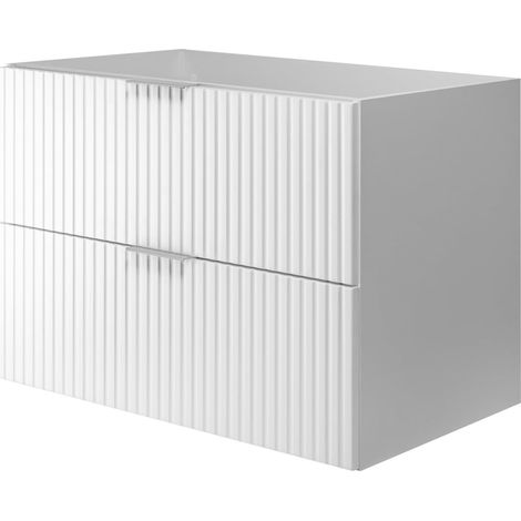 Mobile lavabo, Bianco, 80 x 57 x 46 cm, maniglia argento, senza piano (1/5)