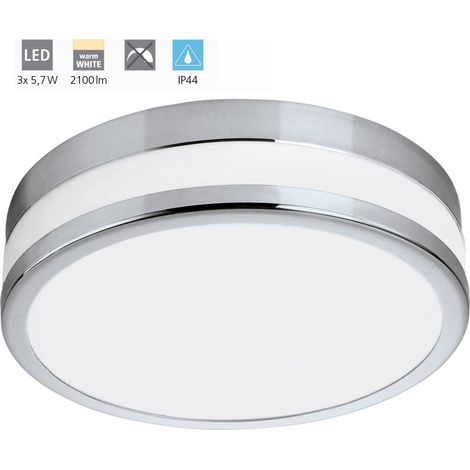 Plafoniera Moderna Led Palermo Acciaio Cromo 3 Luci Led Integrato 5,7W (1/5)