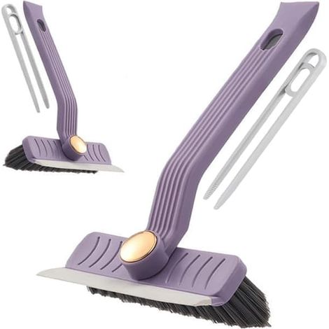 2-piece cleaning brush - 360° rotating brush with scraper, suitable for hard grout brushes in bathrooms and kitchens (1/5)
