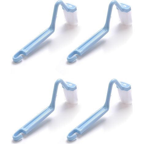 Brosse de toilette incurvée Brosse de nettoyage pour rebord de coin de toilette en plastique de type V Brosse de nettoyage pour bord de toilette (1/5)