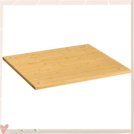 Couvercle de cuisinière - VINGVO - 352775 - Bambou 50x56x1,5 cm - Pieds PVC antidérapants - Planche polyvalente (1/4)