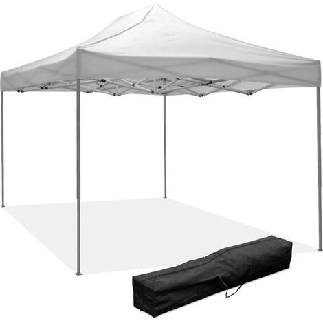 Gazebo richiudibile pieghevole 3 X 4,5 Bianco ricoperto in PVC impermeabile (1/4)