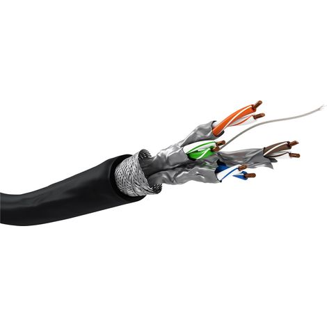 Goobay 52768 cable de red Negro 100 m Cat7 S/FTP (S-STP)
