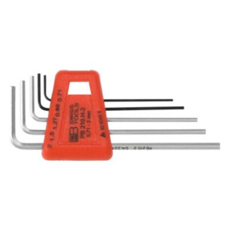 PB Swiss Tools Sechskant-Winkelschraubendreher-Satz, verchromt, 5-teilig