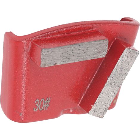Lot de 3 Patins de Meulage Diamant Rouge Trapézoïdaux 2 Dents Longues pour Polissage de Sol en Béton - Grain 30 (1/5)
