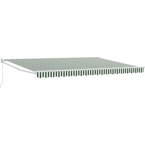 Maison Exclusive - Tenda da Sole Verde e Bianco 450 x 300 x 165 cm