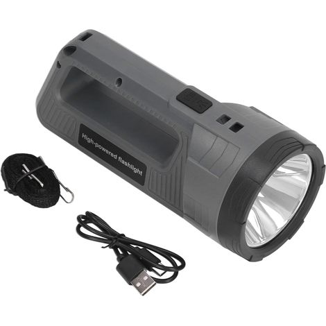 Torches LED Super Lumineux, Projecteur Portable avec Batterie USB Recharge Lampe à Main IP65 Lampe De Poche Étanche (1/5)