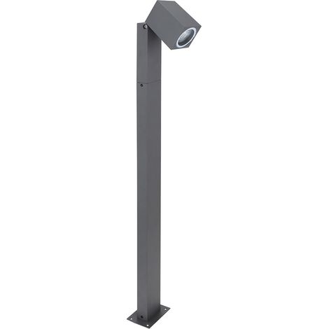 Wegeleuchten Außen anthrazit Garten Stehlampe Aussen Außenleuchte Terrasse stehend, schwenkbar, Fernbedienung dimmbar, 1x RGB LED 3,5W, LxBxH 11,5x7,2x80 cm