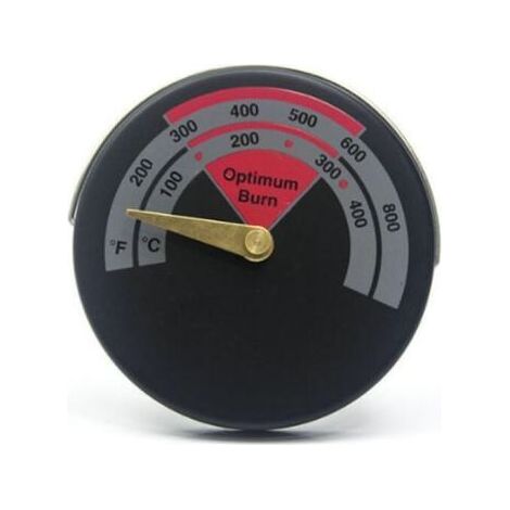 Thermomètre magnétique pour brleur à bches et poêle Rouge 63 mm (1/4)