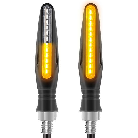 Clignotant Moto - 2 Pièces - ABS Étanche - 15 LED Séquentiel - Universel Scooter Quad - 12V Amber (1/5)