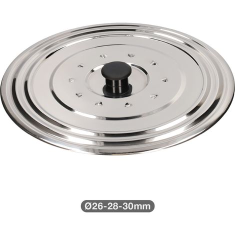 Tapa universal acero inox para ollas y sartenes Ø26 - 28 - 30 cm