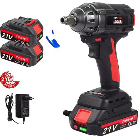 Clé à chocs sans fil, couple maximal de 1000 Nm, compatibilité avec batterie 21V, moteur sans balais, réglage de vitesse continu, technologie de freinage inverse (1/5)