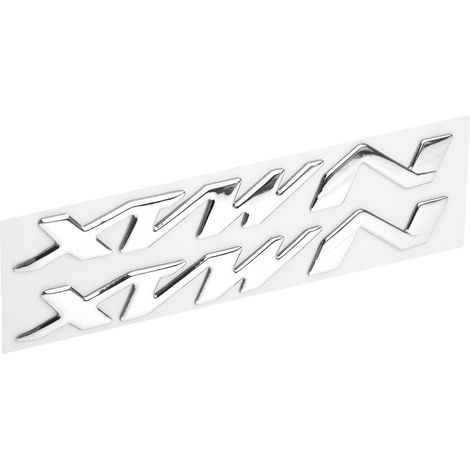 Paire d'autocollants 3D en forme d'emblème de moto pour Yamaha NMAX155 125 (argent) (1/5)