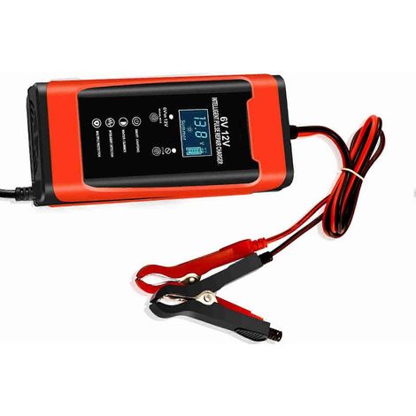 Intelligentes Impulsreparatur-Ladegerät 6V/12V mit LCD-Display, Mehrfach-/flammhemmendem Gehäuse für Bleiakkumulatoren
