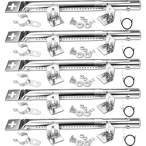 31-45cm Brûleur Universel Pièces détachées pour Triton 2, Monroe, Tepro, Campingaz, Taino, Proficook, Barbecook, Brûleur Tubulaire Réglable, 5 pièces (1/5)