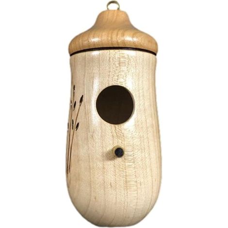 Maison à oiseaux en bois pour extérieur, décorative à suspendre pour jardin, patio, nichoir à colibris ornement suspendu (1/5)