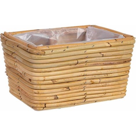 Cesto rectangular de bambú 22x16x12h cm (1/5)