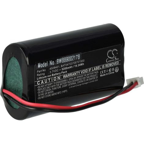 vhbw batteria compatibile con Sigor NUINDIE FLOOR, MINI lampada da tavolo, da comodino (5200mAh, 3,7V, Li-Ion)