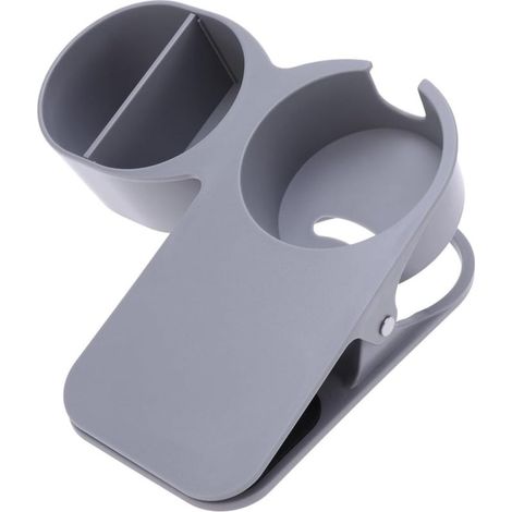 Sollbry Kaffeebecherhalter mit Clip fürs Büro – Halter für Wasser- oder Kaffeeflaschen – Untertasse – Praktischer Aufbewahrungshelfer für Zuhause – Grau (1/5)