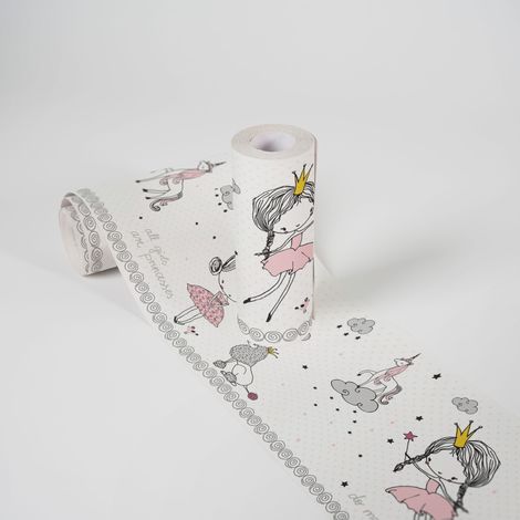 A.S. Creation Only Borders 11 403755 Papierbordüre Kinderzimmer 5.00 x 0.155 m Rosa Tapete (1/5)