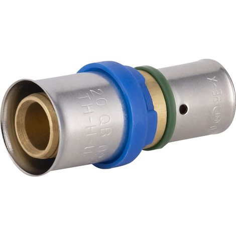 Noyon & Thiebault – Raccord multicouche à sertir 20mm – Jonction PER 16mm – Laiton brut – Pression max 10 bar – Température de 0°C à 95°C (1/5)