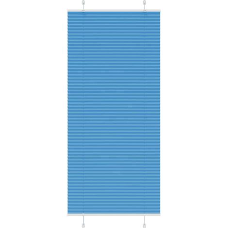Plissee Blau 95x200 cm Stoffbreite 94,4 cm Polyester