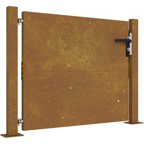 vidaXL Cancello da giardino 105x80 cm in acciaio Corten (1/5)