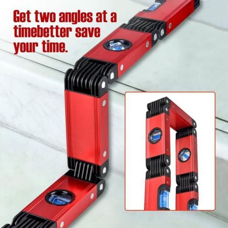 Niveau Pliable - 60 3 Cm - Pour Mesure D Angle Et Nivellement - ABS - Ventouse Magnétique - 1 Piece (1/5)