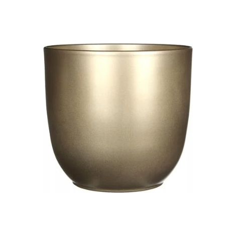 Vaso da fiori moderno in ceramica dorata liscia, 12 cm, 1 pezzo.
