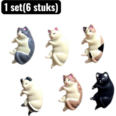 lot 6 pièces Aimants pour tableau blanc Aimants industriels Aimants 3D réalistes en forme de chats pour réfrigérateur Aimants en résine mignons pour la cuisine et le bureau (1/5)