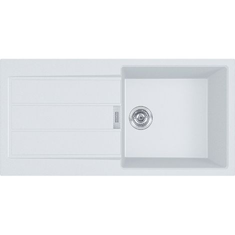 Sirius 2.0 S2D 611-100 Tectonite évier à encastrer 1 bac XL avec égouttoir Blanc