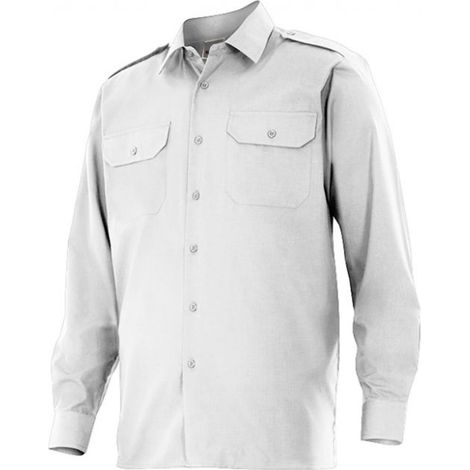 Camisa de manga larga con galoneras y puños con botón VELILLA Serie 530 3XL Blanco (1/5)