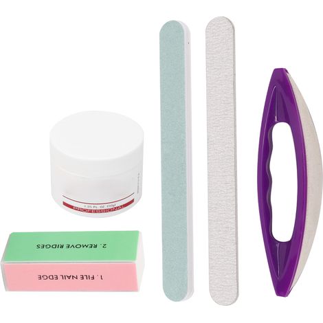 Lot 5 pièces Lime à Ongles Professionnelle Polissoir Bloc Ponçage Manucure Pédicure Set Accessoires Art (1/5)