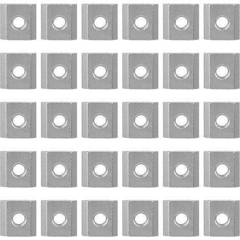 Jeffergarden Ensemble de 30 écrous à rainure en T série 30, profilés en aluminium, fixations à bloc d'écrou coulissant fileté (M6) (1/5)