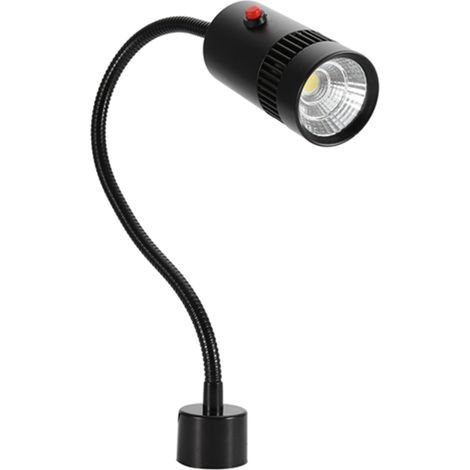 Redxiao LED-Drehmaschinenleuchte mit Magnetfuß, verstellbar, silberfarben, 7 W, 110–220 V (1/5)
