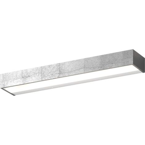 Applique moderno top light bios 1213 55 led switch 2640lm alluminio illuminazione modulo integrato, finitura metallo foglia argento