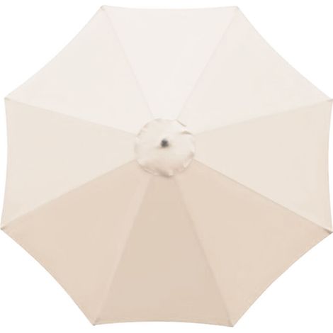 Replacement cover for parasol, 8 ribs, 3 m, waterproof, UV-resistant, replacement fabric, white (1/5)