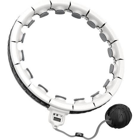 16 Nœuds Hula Hoop Intelligent Détachable Ajustable pour Adulte Perte de Poids Blanc (1/5)