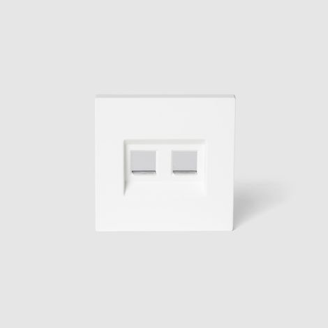 Tasten und Abdeckungen für Mechanismen Luxe 990 Weiß Doppel-RJ45 (1/3)