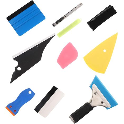 Kit de Film Teinté pour Vitres de Voiture pour Application Facile de Films et Graphiques Outils en Plastique Légers et Résistants 28 Pièces Fenêtres et Phares (1/5)