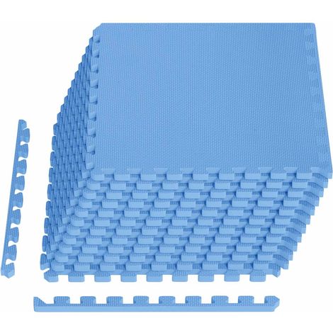 Floor Mats 12 pcs Blue 4.32 m² EVA Foam vidaXL