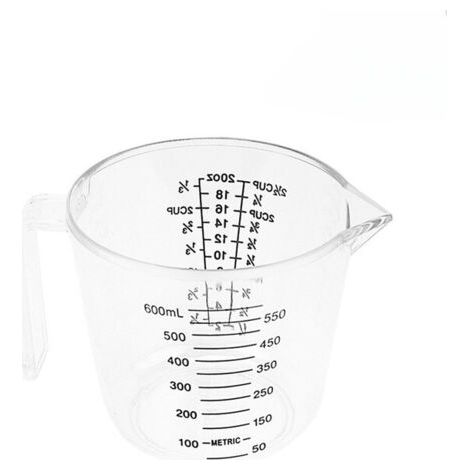 BUNTHAUS Verre doseur transparent 600 ml – Verre doseur de cuisine – Plastique – (1/5)