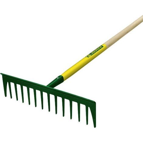 Râteau dents droites- Gamme duopro - 14 dents- manche bois 150 cm certifié PEFC 100% - Leborgne